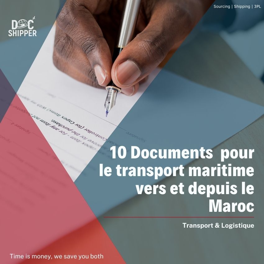 10 Documents transport maritime vers depuis Maroc